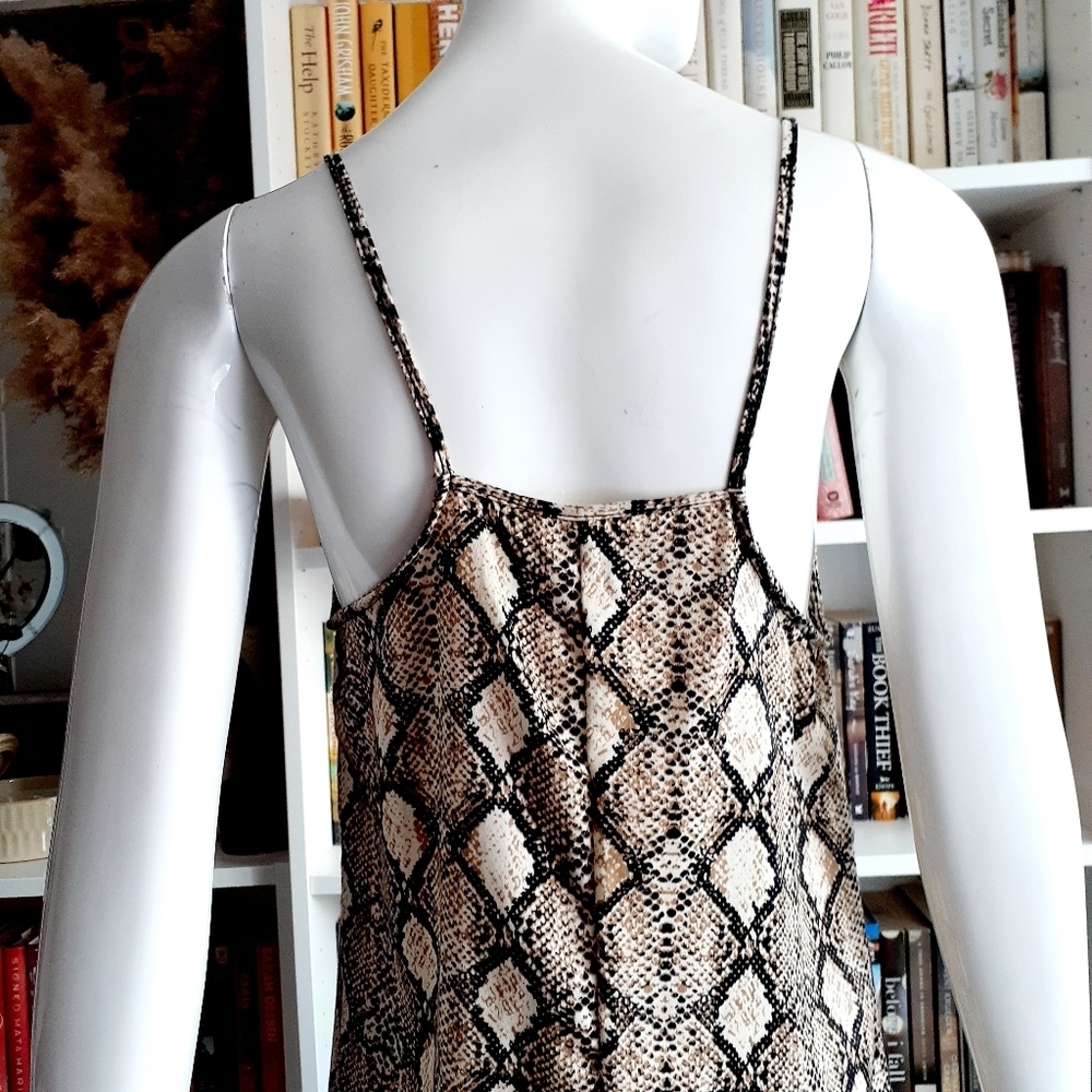 NEW See You Monday Snake Print Spaghetti Strap Dress Size Medium P5542 - Picture 7 of 11